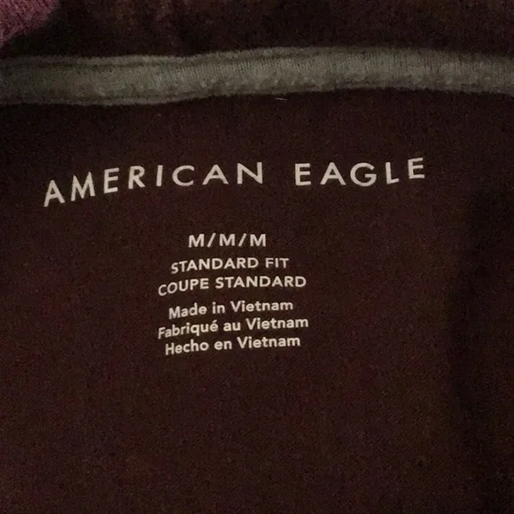 AMERICAN Eagle grey stripe hoodie medium - Picture 6 of 6